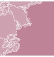 Old lace background ornamental flowers vector image