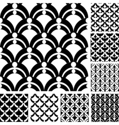 Graphic patterns set vector image
