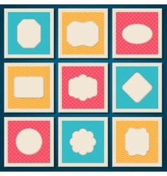 Vintage patterned cards templates set vector image