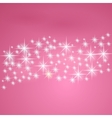 Pink fantasy background with stars vector image