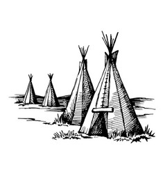 Native american wigwam vector image