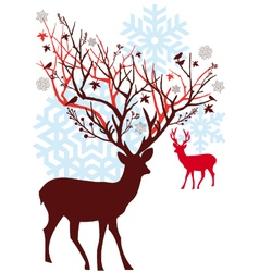 Christmas deer vector image