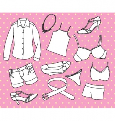 Girls clothing vector image