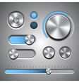 Set of the detailed UI elements vector image