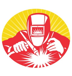 Welder fabricator vector image