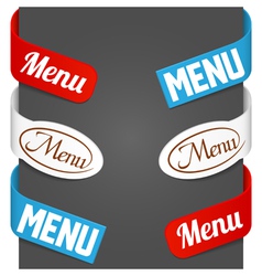 Left and right side signs - menu vector image