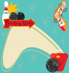 Bowling party invitation vector image