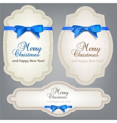 Christmas labels tags set vector image