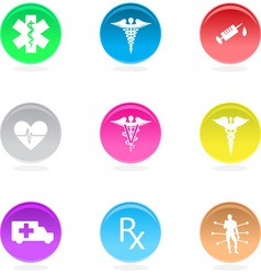 Medical circular icons Medical circular icons vector image