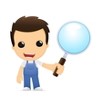 Funny cartoon mechanic vector image