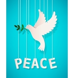Dove with olive branch Dove with olive branch vector image