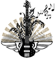 Electric guitar design Electric guitar design vector image