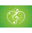 Heart rom musical notes vector image