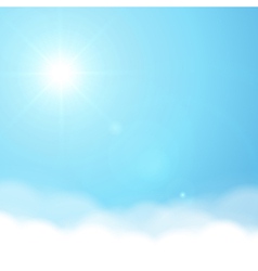 Sun and sky background vector image