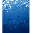 Blue floral background vector image