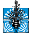 Electric guitar design vector image