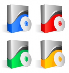 Software boxes vector image