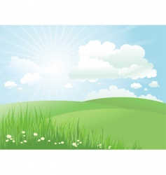 Summer landscape vector image