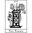 Tower Tarot Card vector image