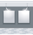 Gallery Interior with niche inside the panel vector image