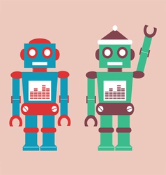 Cute vintage robot Cute vintage robot vector image