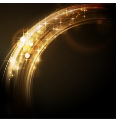 Abstract circular light border with stars vector image