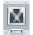 Gallery Interior with niche inside the panel vector image