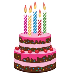 Birthday cake vector image