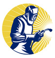 Welder fabricator vector image