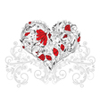 Heart made of floral vector image