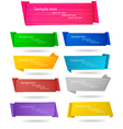 Big set with origami banners vector image