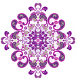Round floral frame vector image