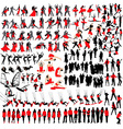 People at leisure silhouettes vector image