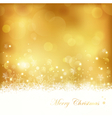 Golden glowing Christmas background Golden glowing Christmas background vector image