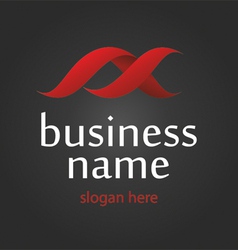 Ribbon logo vector image