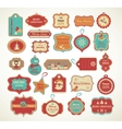 Xmas set - labels tags and decorative elements vector image