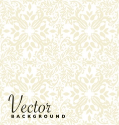 Floral beige repeat vector image