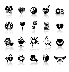 Valentines day icons vector image