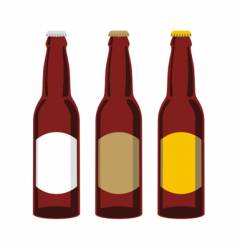 Beer bottles set vector image