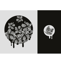 Flowers and butterfly - elements for design vector image