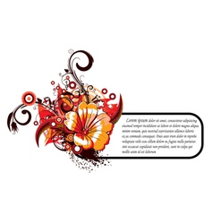 Abstract floral frame vector image