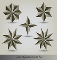 Set stars polyhedron for graphic design Set stars polyhedron for graphic design vector image
