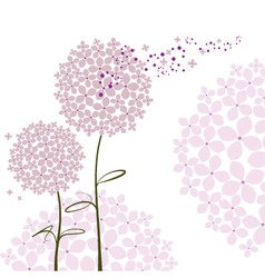 Abstract springtime purple hydrangea flower vector image