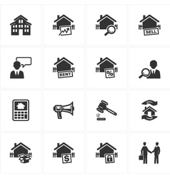 Real Estate Icons vector image