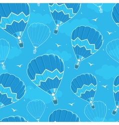 Hot air balloons seamless pattern background vector image
