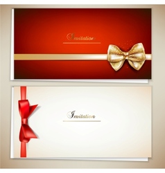 Elegant Invitation Cards Template vector image
