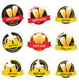 Set of happy hour restaurant bar labels vector image