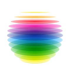 Rainbow sphere vector image