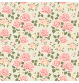 Pink vintage rose pattern vector image