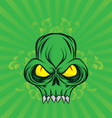 Green-skull vector image